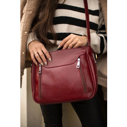 Listonoszka skórzana DAN-A t463 bordowa