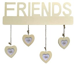 Vakiety Ściana Friends z wieloma sercami 4P, Wielokolorowy,