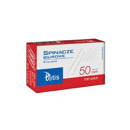 Tetis, Spinacze Biurowe Okrągłe 50Mm 100 Szt Paczka