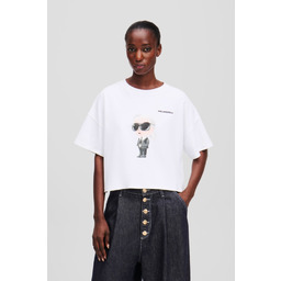 KARL LAGERFELD Biały damski t-shirt Ikon Aquarelle K