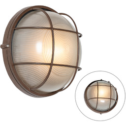 Industrialna lampa ścienna zewnętrzna rdzawo-brązowa IP44 - Hanneke
