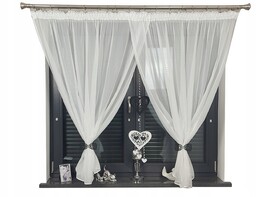 Firana Gotowa Ażur Girlanda Glamour 400x145 Zawieszka Serca