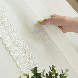 Markizeta SEVILLA Obrus z gipiurą, szerokość 140cm x