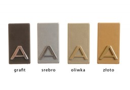 Litera samoprzylepna 4,5 cm srebro - plakietka