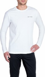 VAUDE Męski T-shirt Brand Long Sleeve Shirt, White,