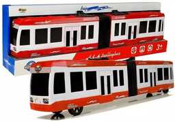 Autobus przegubowy czerwony - Leantoys