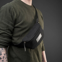 Saszetka Nerka Materiałowa G-18C Brdrene Czarna