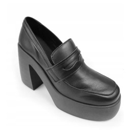 Altercore Czółenka Czarne Na Platformie I Słupku 37