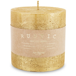 Pl Złoty Świeca Rustic Metalic Walec Mały Fi9