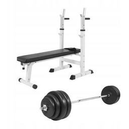 Zestaw 100kg ławka sztanga Obciążenia bitumiczne