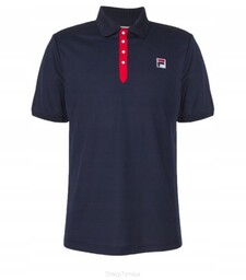 Koszulka tenisowa Fila Polo Dominic granatowa L