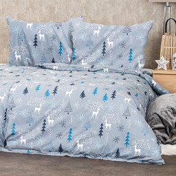 4Home Pościel bawełniana Elegant deer szary, 140 x