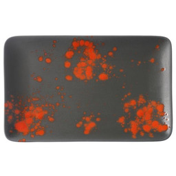 TALERZ SERWINGOWY BLOOM 21,5 x 12 cm CZARNY