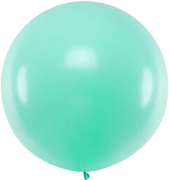 Balon olbrzym 1 m średnicy - pastelowy miętowy.