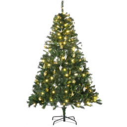 Choinka sztuczna, 200 lampek LED, zielona, Ø112 180