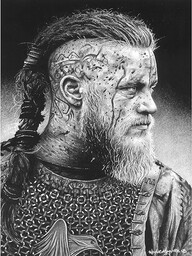 Ragnar Vikings Warrior Wayne Maguire duży plakat