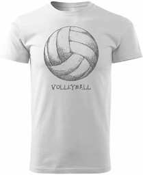 Topslang, Koszulka z piłką do siatkówki, Volleyball, biała,