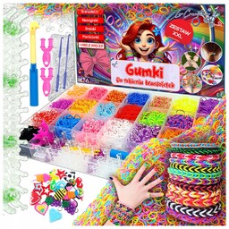 Zestaw kreatywny gumki do robienia Bransoletek zestaw gumek