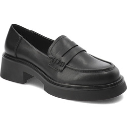 S.Barski Czarne Mokasyny Eleganckie Wsuwane Obuwie Damskie