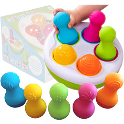Fat Brain Spinny Pins Sorter Kolorowe Kręgle Wańka