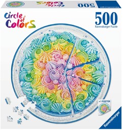 Ravensburger, puzzle, Paleta kolorów, Ciacho, 500 el.