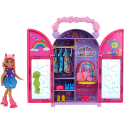 Barbie Szafa Chelsea Zestaw Lalka, ubranka i akcesoria