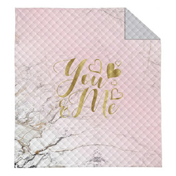 Detexpol Narzuta dekoracyjna 170x210 You&Me różowa pudrowa złota