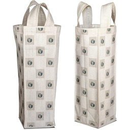 Bonamaison Bawełniana torba na wino z nadrukiem cyfrowym,