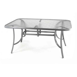 Stół ogrodowy szklany transparentny mat 150 x 90