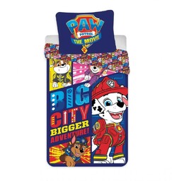 Pościel dziecięca bawełniana 100x135 Psi Patrol Movie