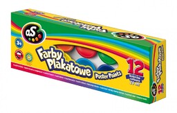 Farby plakatowe 12 kolorów 20 ml Astra As