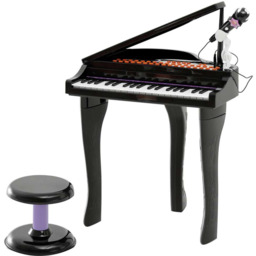 Mini pianino dziecięce, 37 klawiszy, kolor czarny, 48