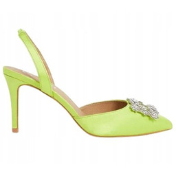 COAST CZÓŁENKA DAMSKIE LIMONKOWE Z CYRKONIAMI 37 OIC