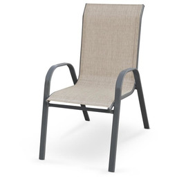 Krzesło ogrodowe siatka szare Mosler