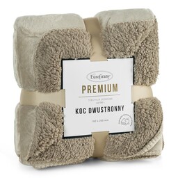 Eurofirany Koc narzuta 150x200 Tedy beżowy dwustronny