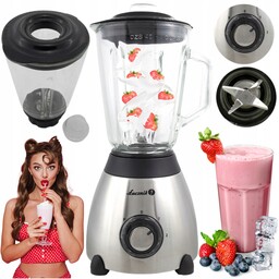 Blender Kielichowy Do Koktajli Szklany 550W Miksuje Kruszy