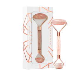 CRYSTALLOVE Roller do masażu twarzy z Kwarcu Różowego