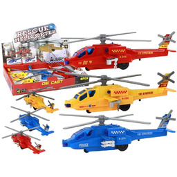Helikopter Śmigłowiec Aluminiowy Ratunkowy Z Napędem Mix Dźwięk
