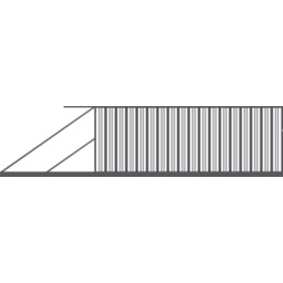 Brama przesuwna Eryk ocynk antracyt struktura 400 x