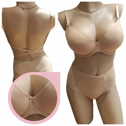 Biustonosz Lemax Leila Plunge Multiway beżowy bez pleców