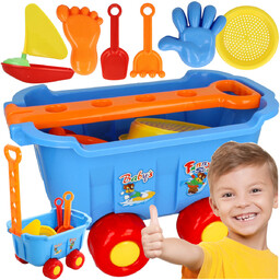 Zabawki Do Piaskownicy Piasku Foremki Grabki Wózek Y149