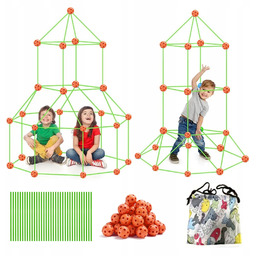 Klocki Konstrukcyjne Słomki Rurki Patyczki Zestaw Kreatywny Idealny