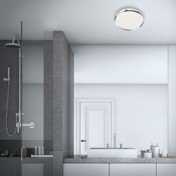 Briloner Lampa sufitowa LED Acorus, IP44, dekor gwiazdy,