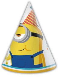 Czapeczki papierowe Minionki - 6 szt.
