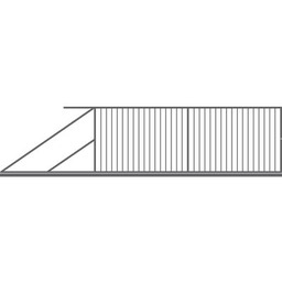 Brama przesuwna Hugo ocynk antracyt struktura 400 x