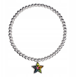 SREBRNA BRANSOLETKA 925 GWIAZDKA SWAROVSKI