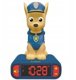 lampka nocna Paw Psi Patrol Budzik zegar Chase