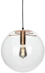 SANDRA 20 Lampa wisząca miedziana szkło transparent, metal