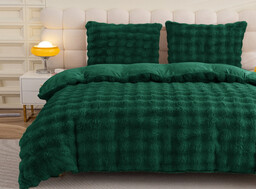 Pościel futrzana bardzo ciepła gruba z wytłaczanym wzorem