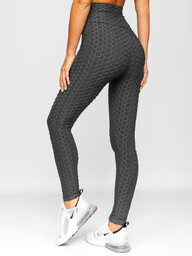 Grafitowe legginsy damskie Denley YW88024A1